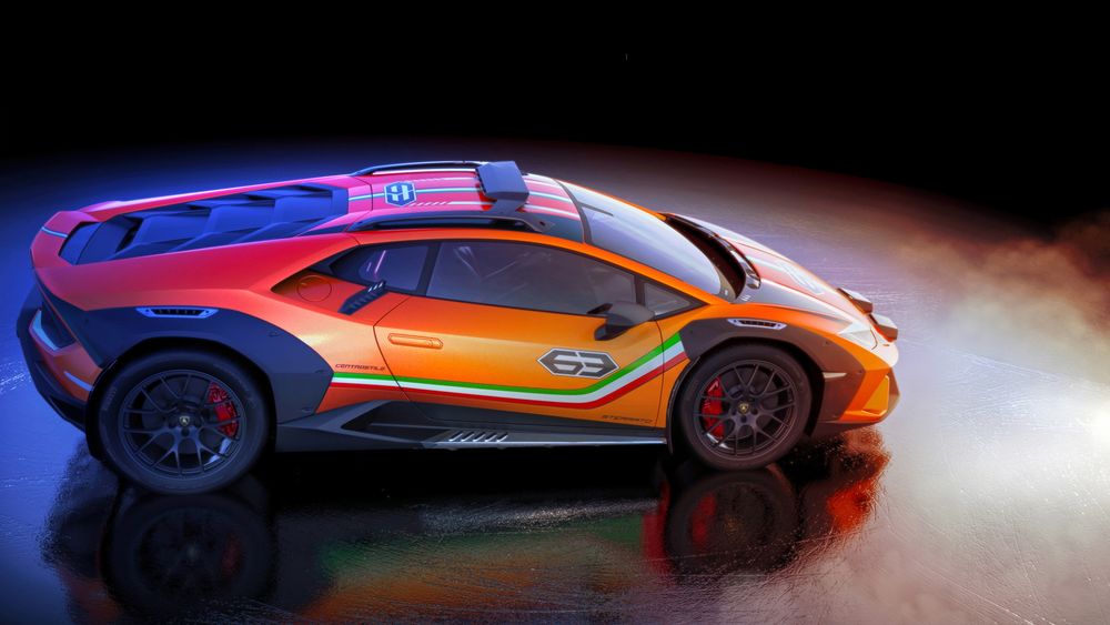 Обои для рабочего стола Итальянская компания производитель дорогих спортивных автомобилей под маркой Lamborghini построила модель нового концепта Lamborghini HuracГЎn Sterrato Concept, 2019 года