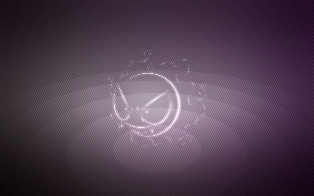 Обои для рабочего стола Gastly / Гастли из аниме Pokemon / Покемон, by Senzune
