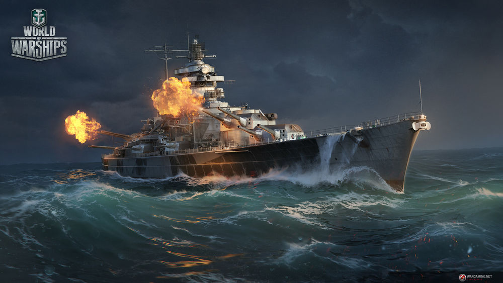 Обои для рабочего стола Военный корабль на воде, by Wargaming Saint-Petersburg