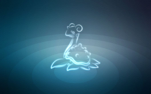 Обои на рабочий стол Lapras / Лапрас из аниме Pokemon / Покемон, by Senzune