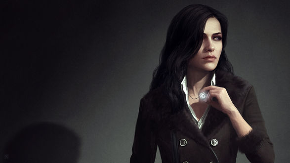 Обои на рабочий стол Yennefer of Vengerberg / Йенифер из Венгерберга, из игры The Witcher 3: Wild Hunt / Ведьмак 3: Дикая Охота, by astoralexander
