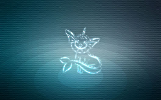 Обои на рабочий стол Vaporeon / Вапореон из аниме Pokemon / Покемон, by Senzune