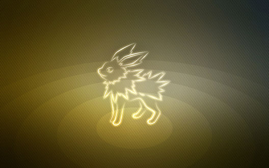 Обои на рабочий стол Jolteon / Джолтеон из аниме Pokemon / Покемон, by Senzune