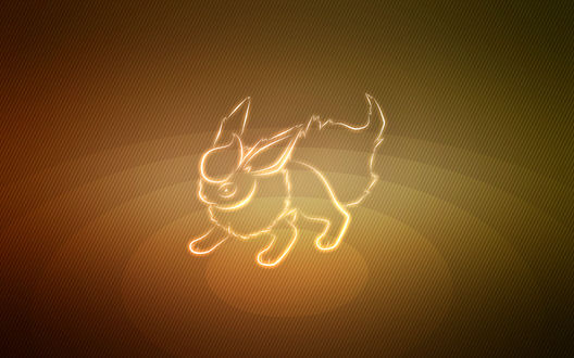 Обои на рабочий стол Flareon / Флареон из аниме Pokemon / Покемон, by Senzune