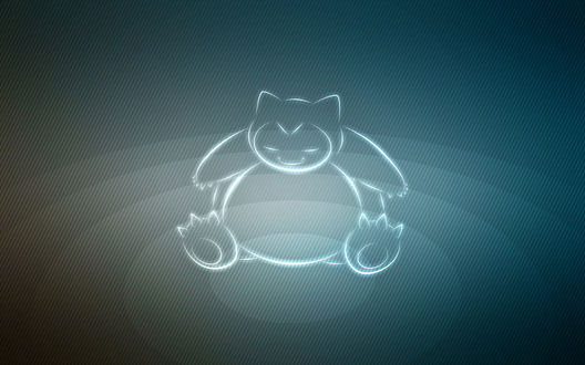 Обои на рабочий стол Snorlax / Снорлакс из аниме Pokemon / Покемон, by Senzune