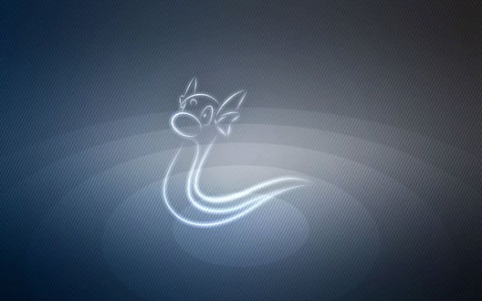 Обои на рабочий стол Dratini / Дратини из аниме Pokemon / Покемон, by Senzune