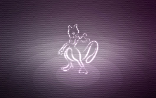 Обои на рабочий стол Mewtwo / Мьюту из аниме Pokemon / Покемон, by Senzune