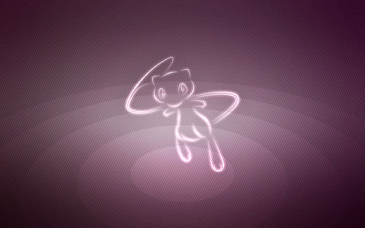 Обои на рабочий стол Mew / Мью из аниме Pokemon / Покемон, by Senzune