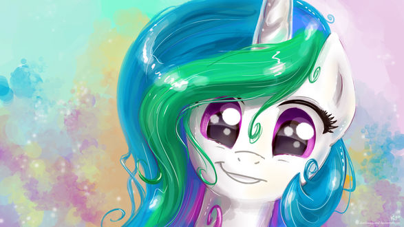 Обои на рабочий стол Princess Celestia / Принцесса Селестия из мультсериала y Little Pony: Friendship is Magic / Мои маленькие пони: Дружба — это чудо, by KP-ShadowSquirrel
