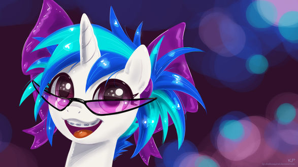 Обои на рабочий стол Vinyl Scratch / Винил Скретч из мультсериала y Little Pony: Friendship is Magic / Мои маленькие пони: Дружба — это чудо, by KP-ShadowSquirrel