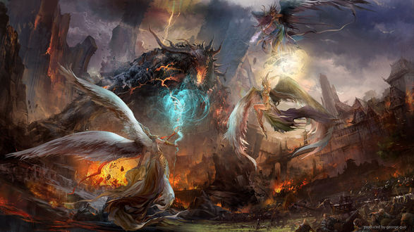 Обои на рабочий стол Battle of Destiny / Битва Судьбы из игры Battle of the Immortals, by Feng guo
