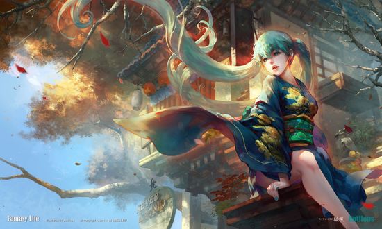 Обои на рабочий стол Vocaloid Hatsune MIku / Вокалоид Хатсуне Мику, by Antilous chao