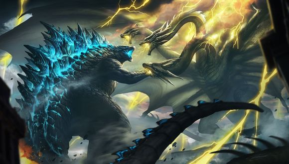 Обои на рабочий стол Битва монстров, постер к фильму Godzilla: King of the Monsters / Годзилла 2: Король монстров, by Cloud _D