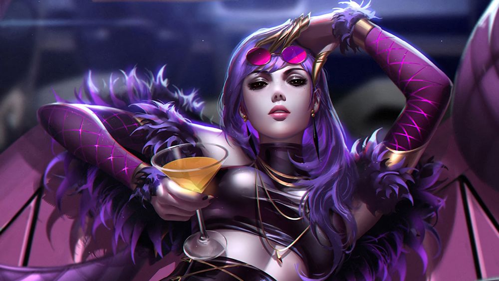 Обои для рабочего стола Evelynn / Эвелинн из игры League of Legends / Лига Легенд, by Liang xing