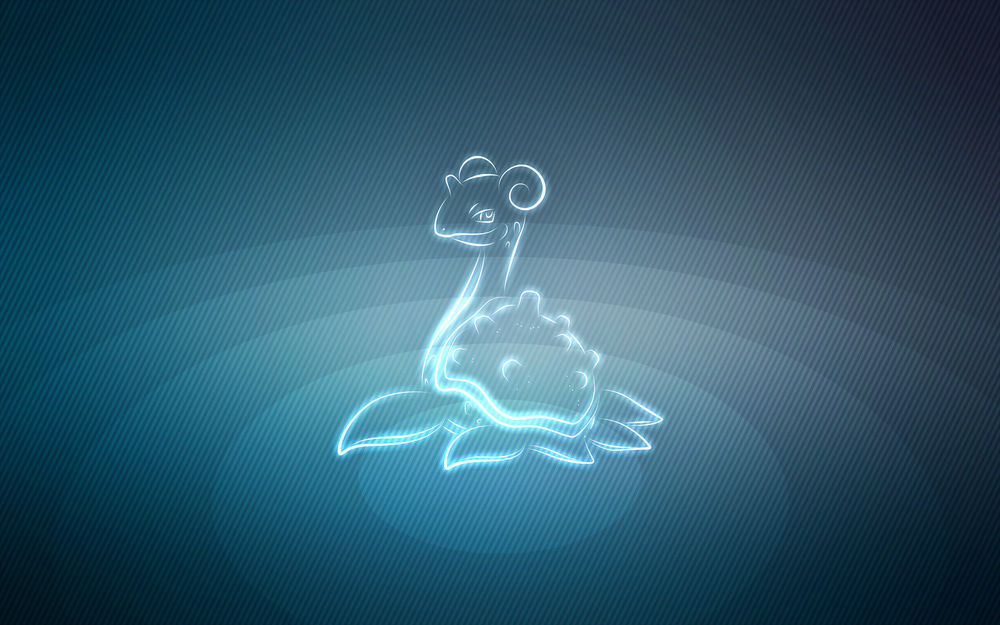 Обои для рабочего стола Lapras / Лапрас из аниме Pokemon / Покемон, by Senzune