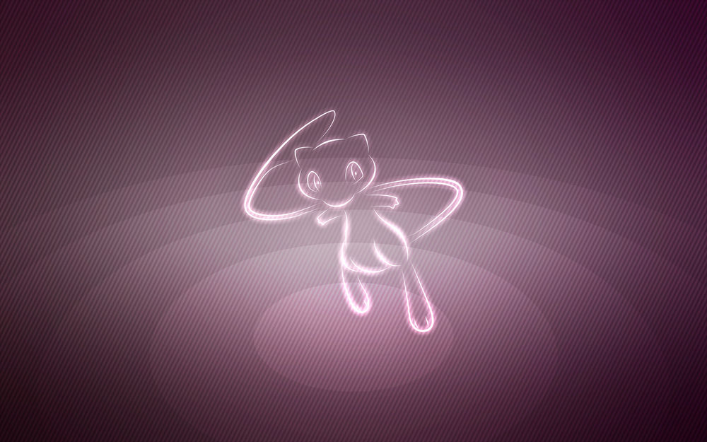 Обои для рабочего стола Mew / Мью из аниме Pokemon / Покемон, by Senzune