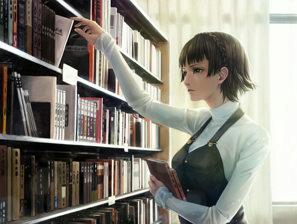 Обои для рабочего стола Niijima Makoto / Ниидзима Макото арт персонажа из аниме и игры Persona 5