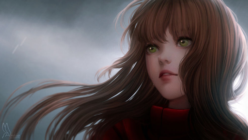 Обои для рабочего стола Hina Tachibana / Хина Тачибана из аниме Domestic na Kanojo, by Alqmia