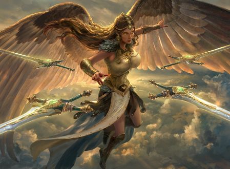 Обои на рабочий стол Sephara, Skys Blade / Сефара, небесный клинок, by Livia Prima