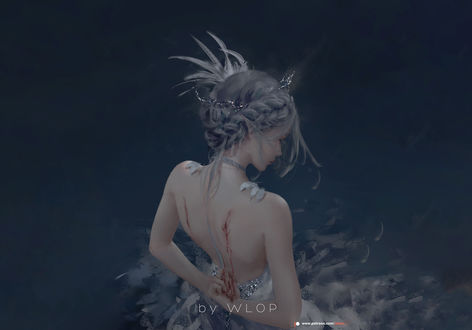 Обои на рабочий стол Принцесса Celestia / Селестия / Небесная из комикса Wang Ling GhostBlade / Призрачный Клинок, by Wlop
