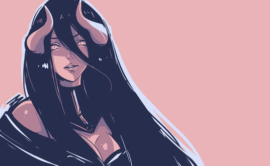 Обои на рабочий стол Albedo / Альбедо из аниме Overlord / Повелитель, by 7Zaki