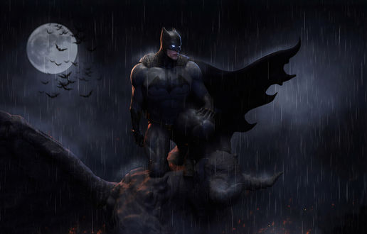 Обои на рабочий стол Batman / Бэтмен из комиксов компании Марвел / Marvel