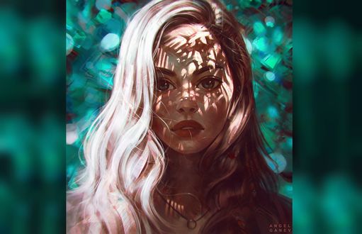 Обои на рабочий стол Красивая девушка-блондинка, by AngelGanev