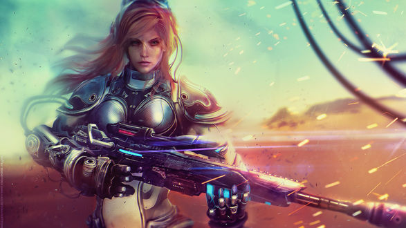 Обои на рабочий стол November «Nova» Terra / Новембер «Нова» Терра из игры Starcraft / Старкрафт, by Eddy-Shinjuku