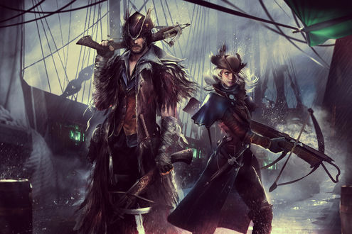 Обои на рабочий стол Пираты из игры Bloodborne: Порождение крови, by Eddy-Shinjuku