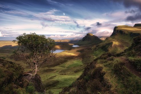 Обои на рабочий стол Природа острова Skye, Scotland / Скай, Шотландия, фотограф Sven Baumgarten / Свен Баумгартен