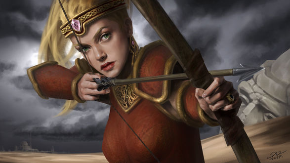 Обои на рабочий стол Амазонка Cassia / Кассия из игры Diablo 2, by S XZ