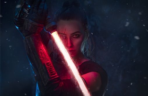 Обои на рабочий стол Героиня Dark Rey в Звездных войнах, by EnotArt