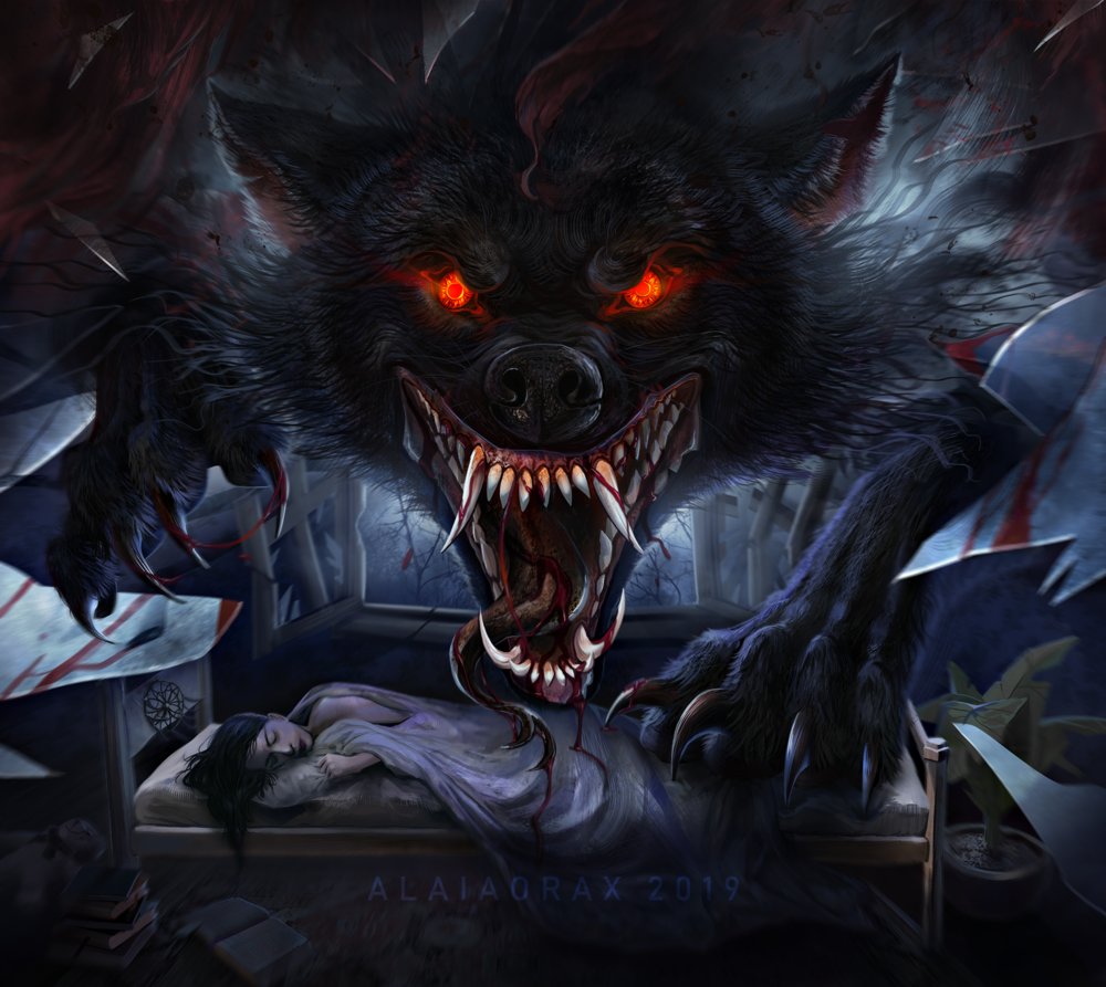 Про зверей убийц. Волк оборотень Werewolf. Ведьмак кошмар волка. Лютоволк демон. Жеводанский зверь чёрный волк.