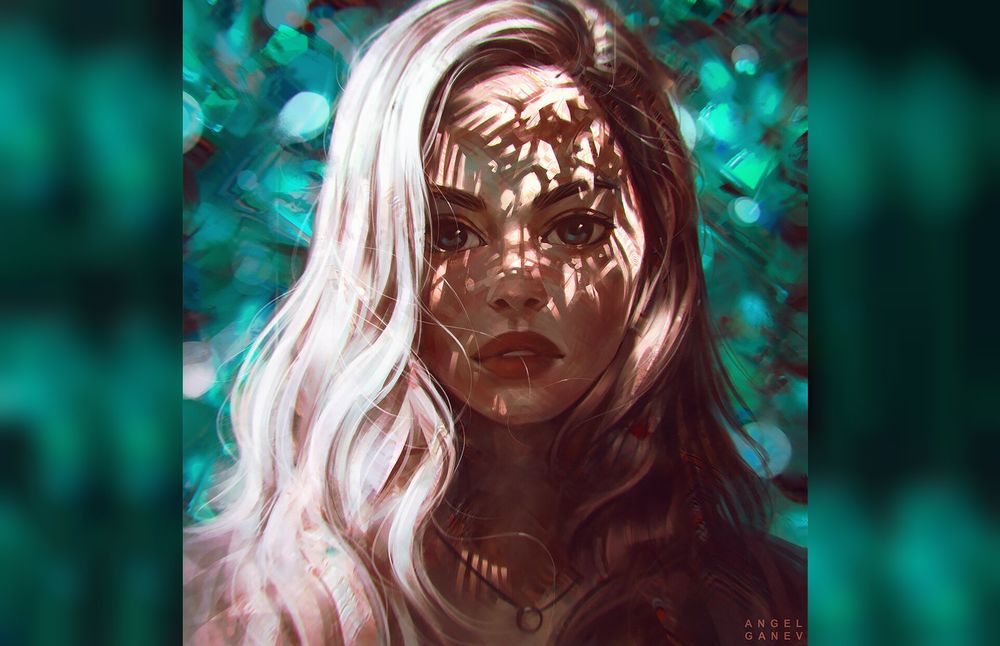 Обои для рабочего стола Красивая девушка-блондинка, by AngelGanev