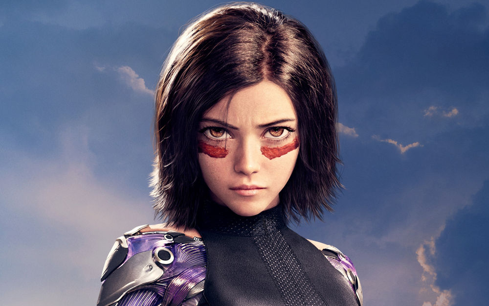 Обои для рабочего стола Главная героиня фильма Алита: Боевой ангел / Alita: Battle Angel, 2019