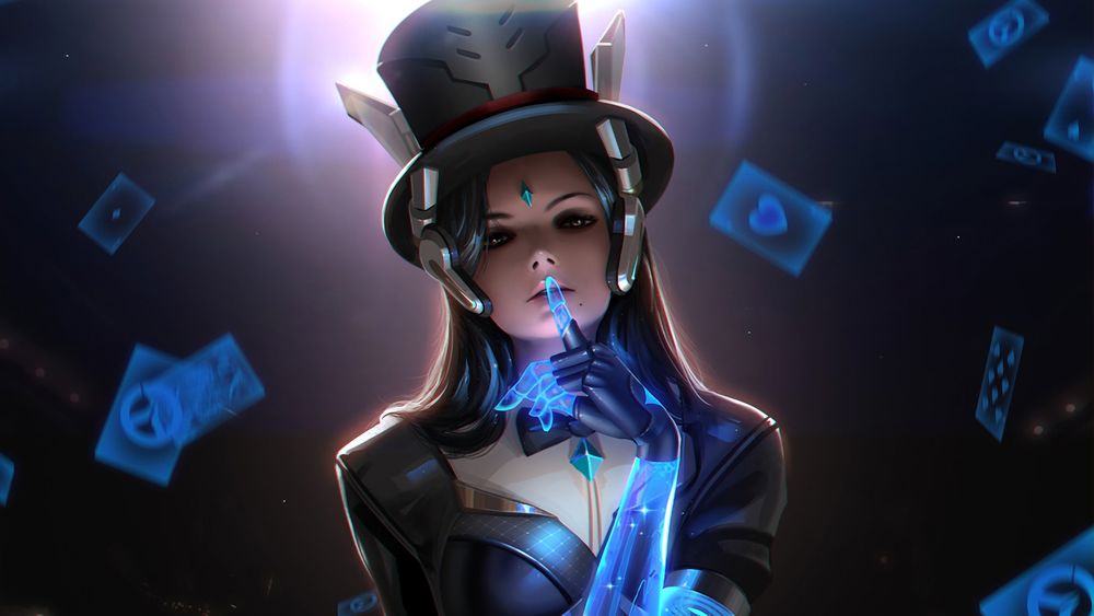 Обои для рабочего стола Персонаж Symmetra / Симметра из игры Overwatch / Дозор, by Liang Xing