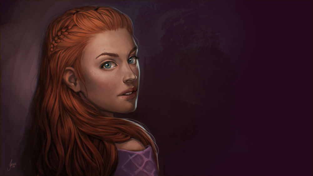 Обои для рабочего стола Sansa Stark / Санса Старк из сериала Игра престолов / Game of Thrones