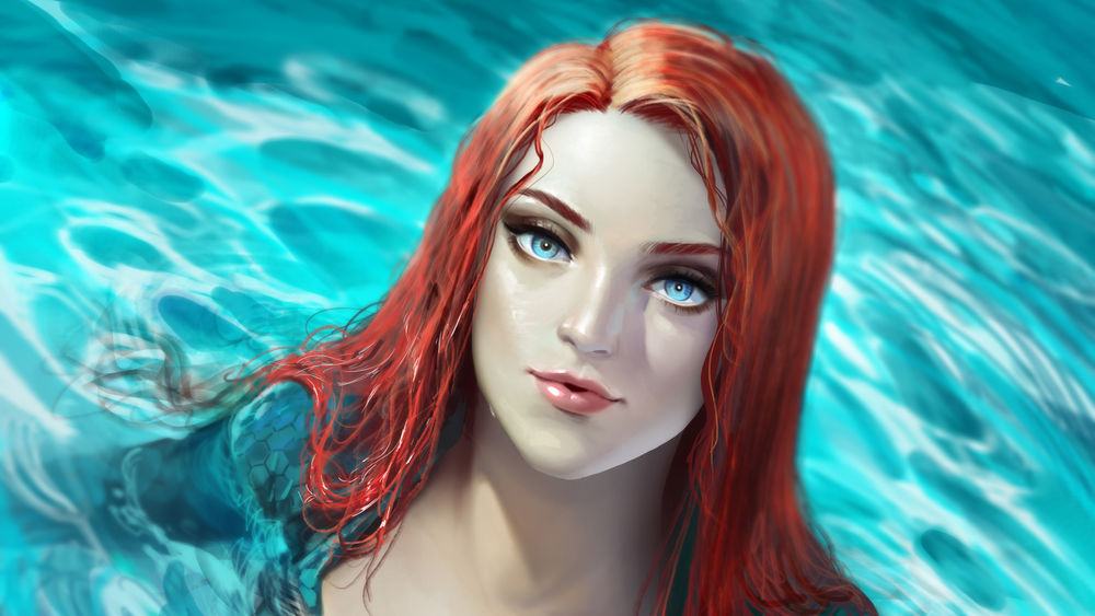 Обои для рабочего стола Mera-Queen of Atlantis / Мера-Королева Атлантиды из DC Comics Aquaman / Аквамен, by St. Cygnus