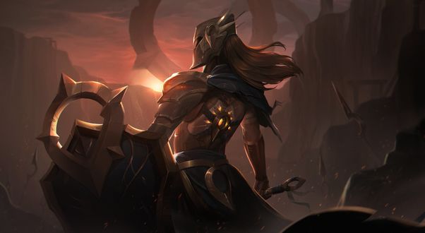 Обои на рабочий стол Leona / Леона из игры League of Legends / Лига Легенд, by Vincent Tran