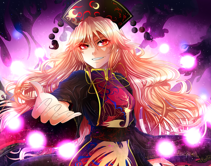 Обои на рабочий стол Junko / Дзюнко из серии компьютерных игр Touhou Project / Проект Восток, by Invidiata