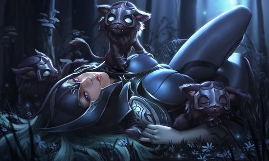 Обои на рабочий стол Luna / Луна из игры Dota2