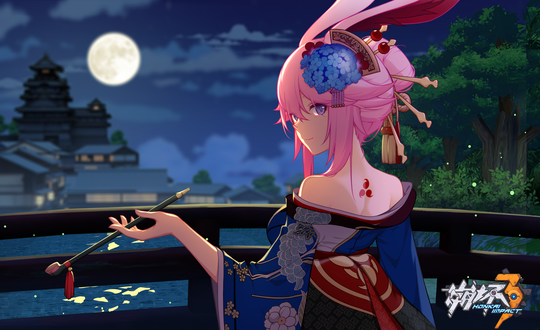 Обои на рабочий стол Yae Sakura / Сакура Яэ из аниме Honkai Impact 3 / Желанный удар 3