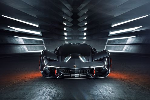 Обои на рабочий стол Спортивный автомобиль будущего от итальянской компании Automobili Lamborghini, Lamborghini Terzo Millennio, 2017 года