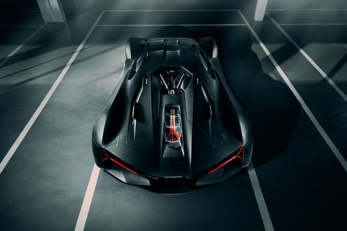 Обои на рабочий стол Спортивный автомобиль будущего от итальянской компании Automobili Lamborghini, Lamborghini Terzo Millennio, 2017 года