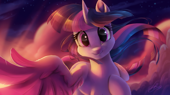 Обои на рабочий стол Twilight Sparkle / Сумеречная Искорка из мультсериала My Little Pony: Friendship is Magic / MLP:FiM / Мой маленький пони: Дружба – это чудо, by Light262