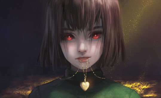 Обои на рабочий стол Chara / Чара из игры Undertale, by EvyMyu