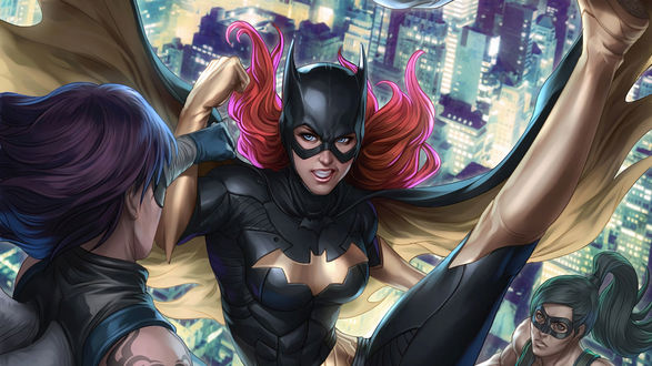 Обои на рабочий стол Batwoman / Бэтвумен-супергероиня комиксов издательства DC Comics, by Artgerm