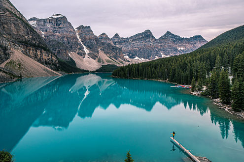 Обои на рабочий стол Moraine Lake - Alberta, Canada / озеро Морейн - Альберта, Канада, by Giuseppe Milo
