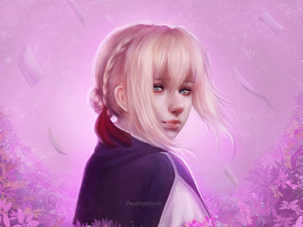 Обои на рабочий стол Violet Evergarden / Вайолет Эвергарден из одноименного аниме, by PaulinaKlime