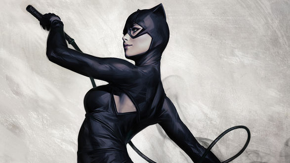 Обои на рабочий стол Catwoman / Женщина-кошка из DC Comics, by Artgerm